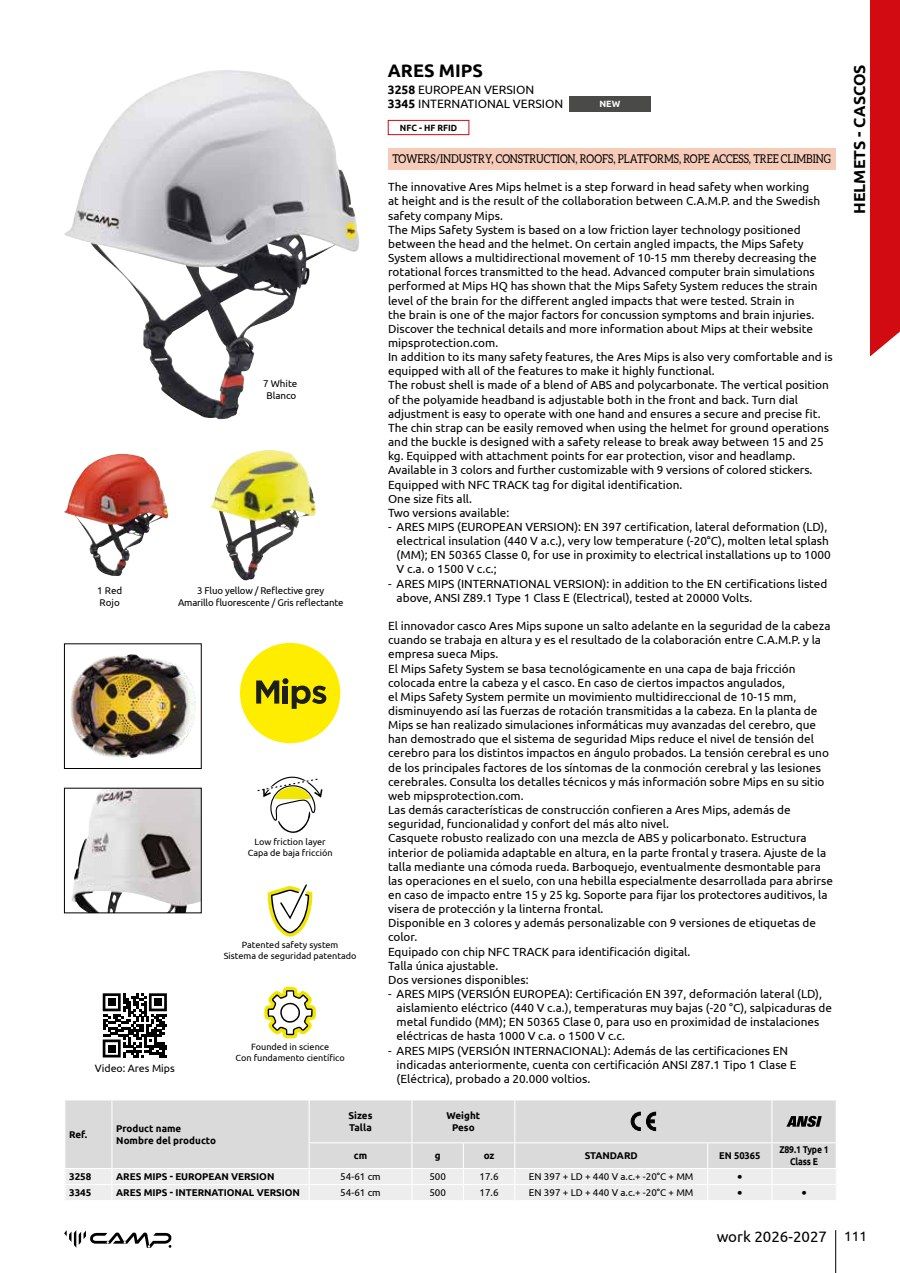 CAMP Casco ARES MIPS — ficha del catálogo
